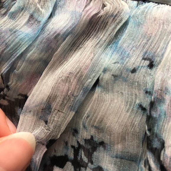 Silk Floral Maxi Skirt swim beach sheer delicate - Picture 12 of 14